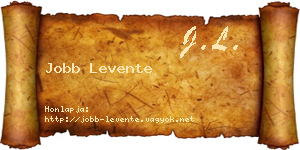 Jobb Levente névjegykártya