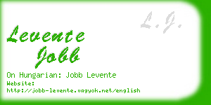 levente jobb business card